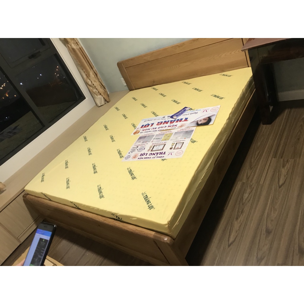 Nệm cao su non Thắng Lợi đủ size từ 1m-2.2m và độ dày từ 10-30cm bảo hành 15 năm về sụt lún