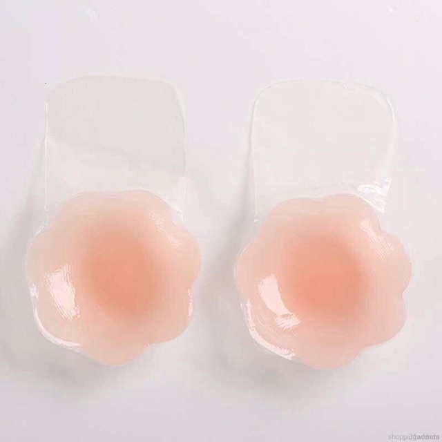 Miếng dán nâng ngực silicon kéo nâng chống nước siêu dính màu da tàng hình tai thỏ đẹp E1244