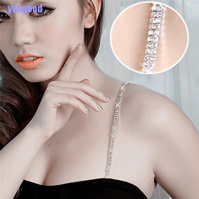 1 Bộ 1 / 2 Dây Áo Ngực Đính Đá Quyến Rũ Cho Nữ