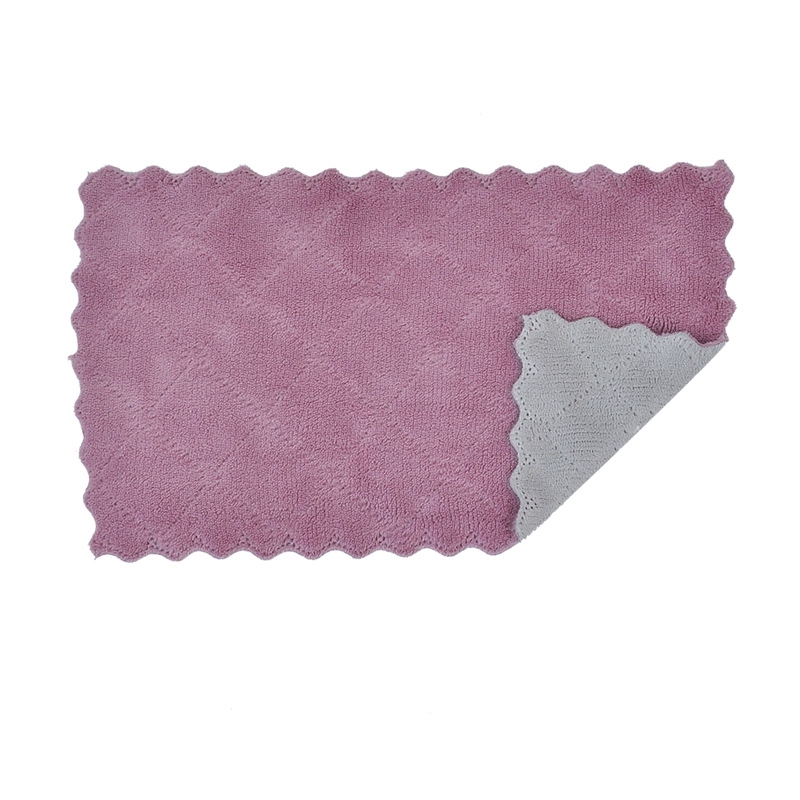 25*15cm Kitchen Dish Cloth Double-Sided Thicken Non-sticky No shed hair rectangle random delivery