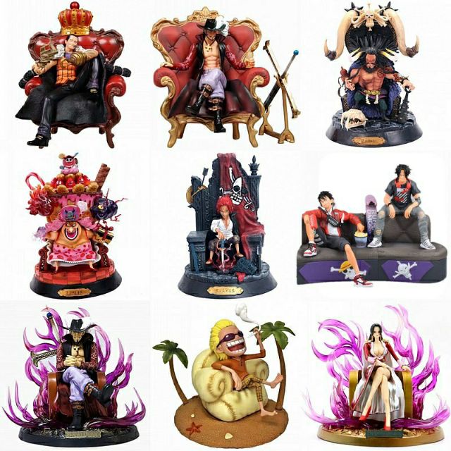 Mô hình Figure One piece Râu trắng Big mom Shank Kaido Mihawk Crocodile Luffy Ace Boa Law Nami Zoro Doflamingo - Kunder