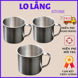 Set 3 Ca inox 7cm có quai uống nước làm đá cao cấp