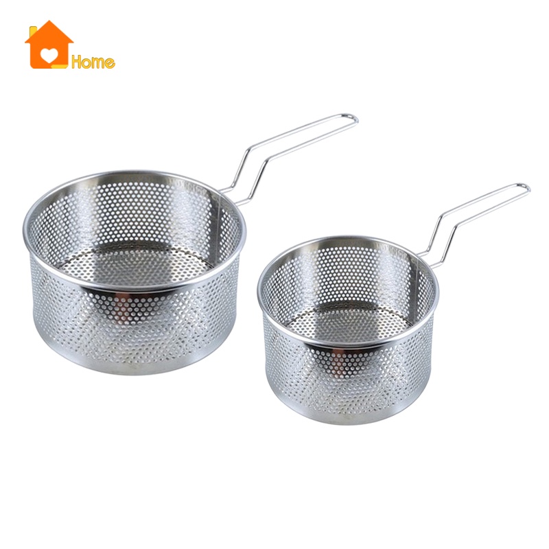 Rổ Chiên Khoai Tây Bằng Thép Không Gỉ Hình Tròn Tiện Dụng
