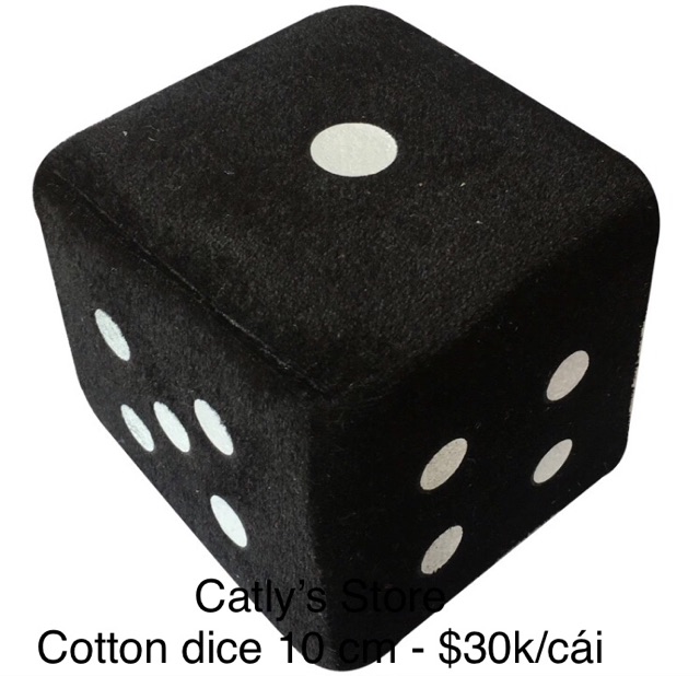 Cotton dice 10cm - Xí ngầu bông 10cm