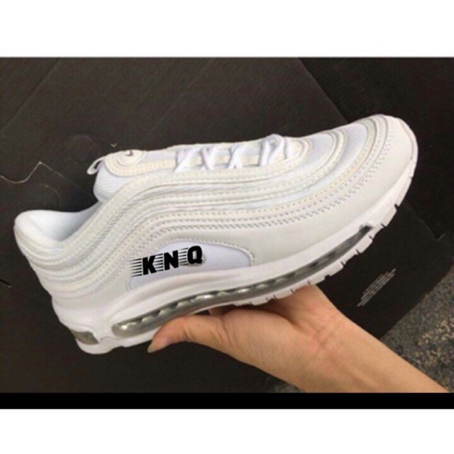 Giầy thể thao sneaker max 97 phản quang 2019 full trắng nam nữ