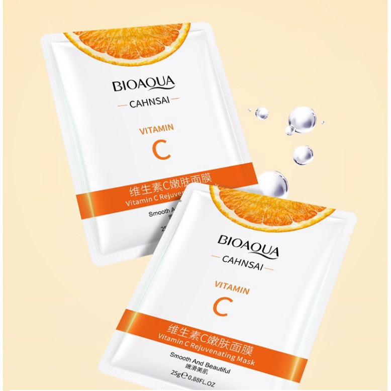 Mặt nạ ❤️𝑭𝒓𝒆𝒆𝒔𝒉𝒊𝒑❤️ Mặt nạ Bioaqua Vitamin C cấp ẩm dưỡng trắng da bổ sung vitamin C chiết suất cam vàng | BigBuy360 - bigbuy360.vn