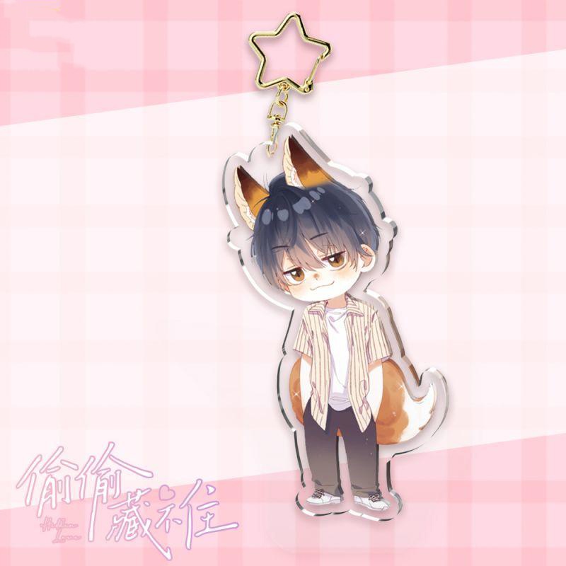 ( Mica trong acrylic ) Móc khóa VỤNG TRỘM KHÔNG THỂ GIẤU Tình Yêu Thầm Kín manhua anime chibi đáng yêu tiện lợi