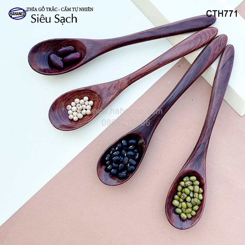 Muỗng/ Thìa cho bé gỗ Trắc/Cẩm CTH771  decor trang trí chụp ảnh, xúc gia vị, ăn uống siêu sạch
