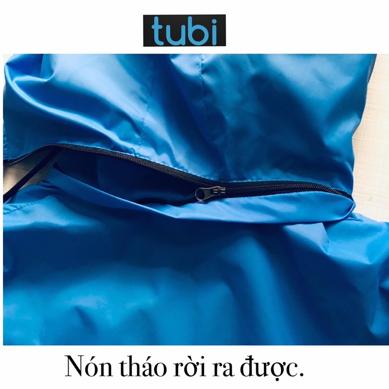 Áo khoác Tubi 2 Mặt Nón Rời Nhiều Màu