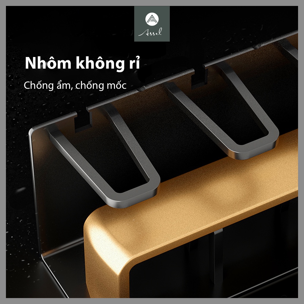 Giá treo bàn chải đánh răng, kệ để cốc đánh răng nhựa cao cấp