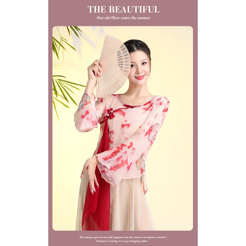 ((M &amp; E) Bộ Trang Phục Khiêu Vũ Phong Cách Trung Hoa Cổ Điển Thanh Lịch Rhyme Cho Nữ