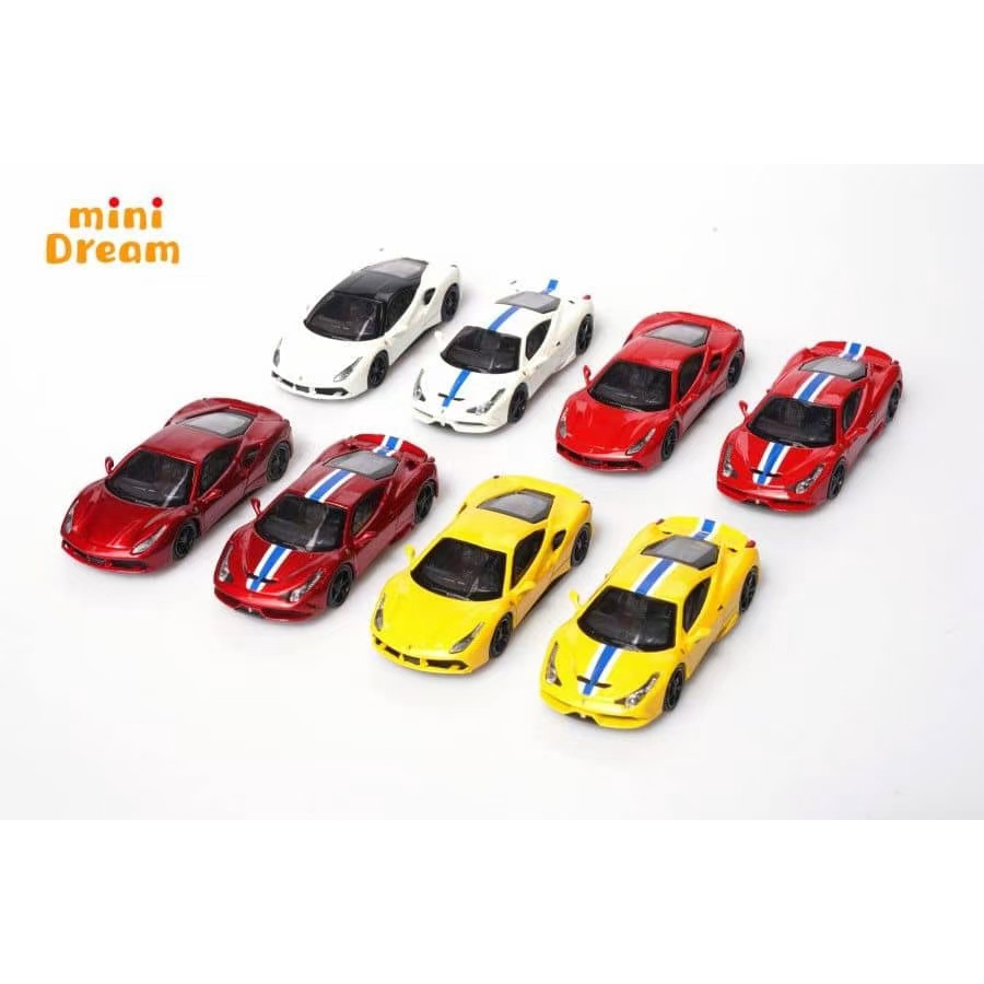 Mô hình ô tô Ferrari 458 488 1/64 MiniDream