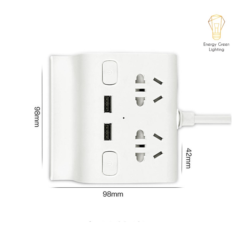 Ổ Cắm Điện Đa Năng Energy Green Lighting An Toàn Chống Giật OD-323 - Dây Dài 2.8m,4.8M - Tặng Kèm Ổ Cắm