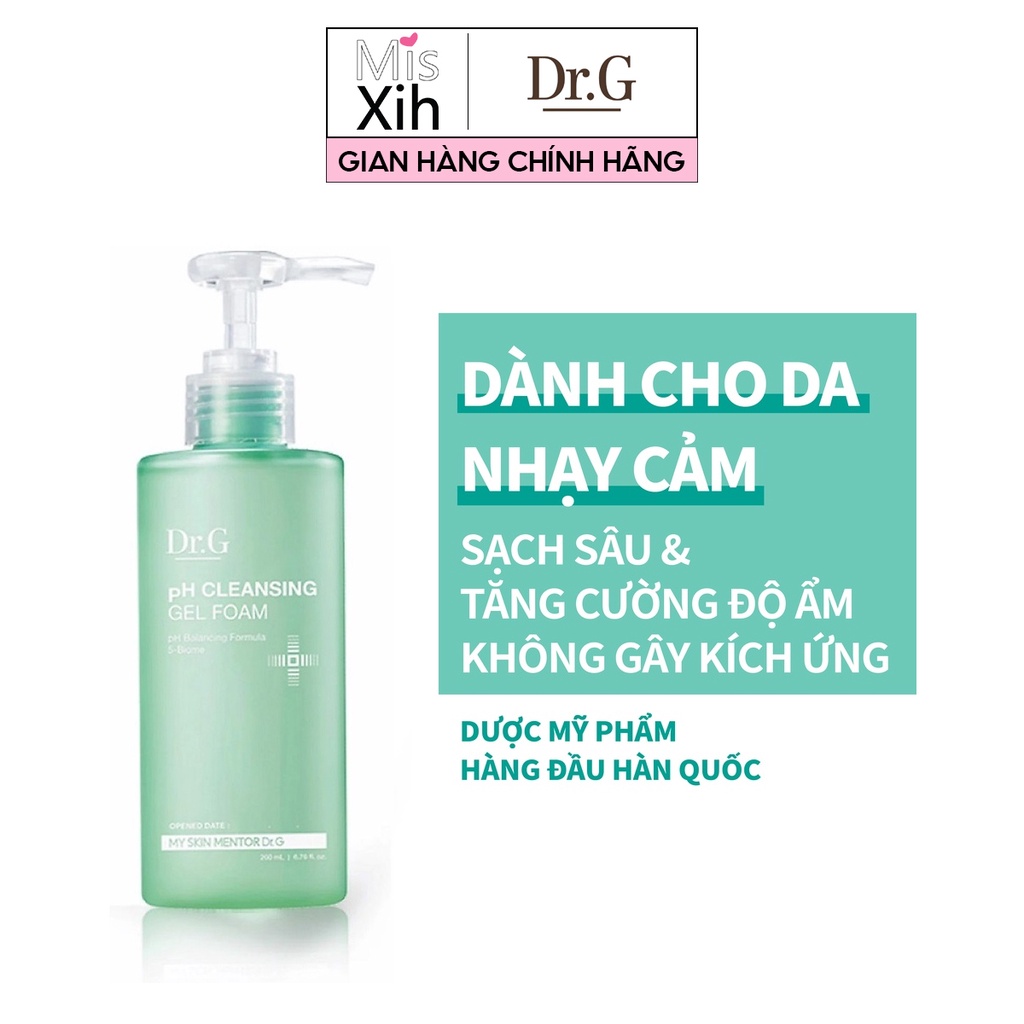Sữa Rửa Mặt Dạng Gel Dịu Nhẹ Dr.G pH Cleansing Gel Foam 200ml _ Dr.G Chính Hãng
