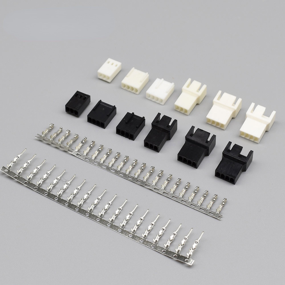 10 Bộ 2510 2540 2.54 mm KF2510 KF2540 Đầu nối nhà ở nam nữ có thiết bị đầu cuối 2,54mm Màu đen trắng