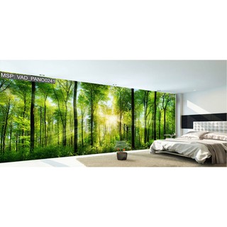 Tranh dán tường 3D khu rừng trong xanh 3 có sẵn keo dán BINBIN TP21