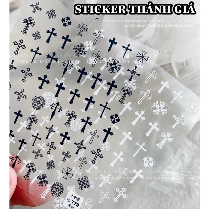 Sticker 3D Thánh Giá | Hình Dán Móng Tay