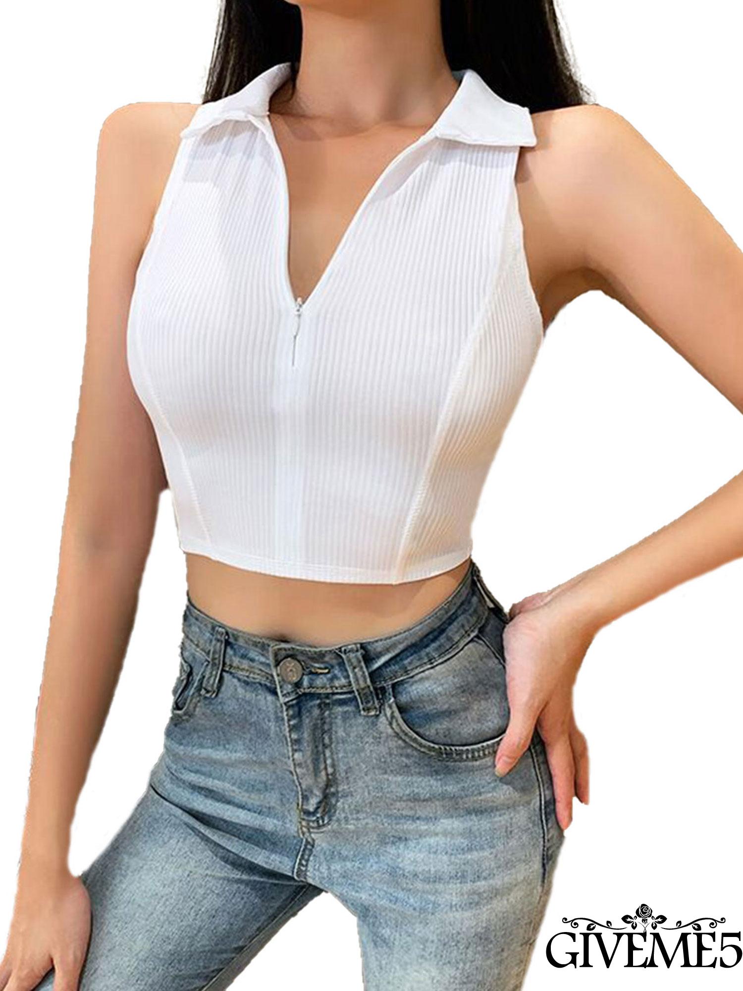 Áo sát nách dáng lửng không tay kiểu dáng quyến rũ dành cho nữ | BigBuy360 - bigbuy360.vn