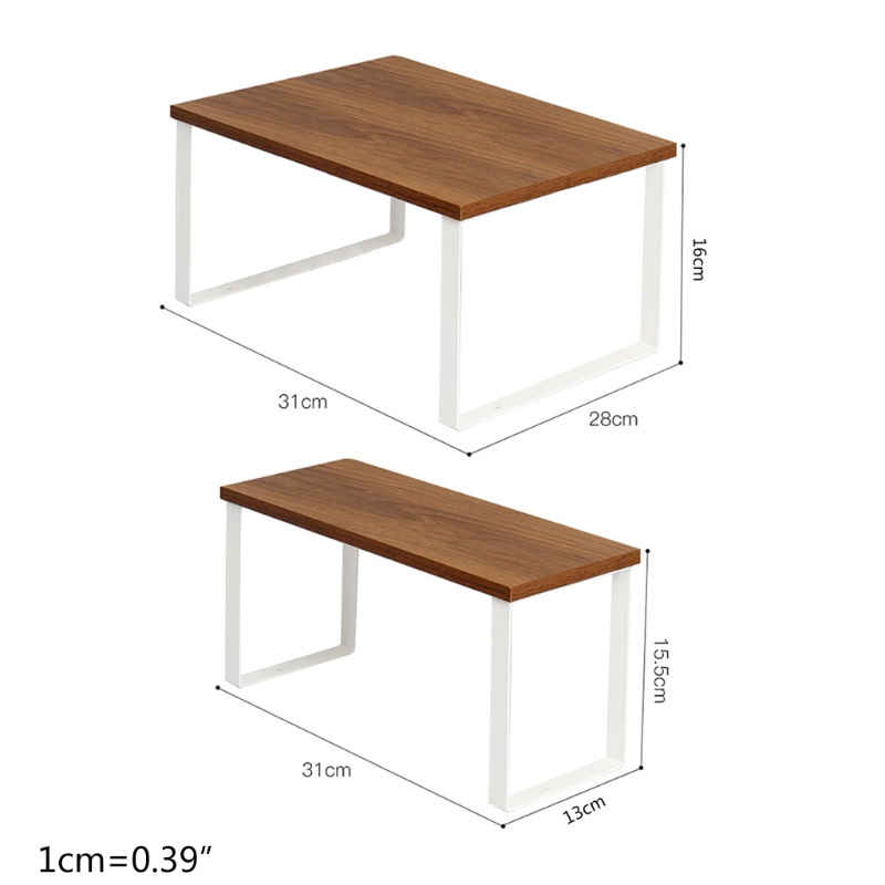 Kệ Đựng Đồ Bằng Sắt + Gỗ Đa Năng Tiện Dụng Cho Nhà Bếp/Phòng Tắm