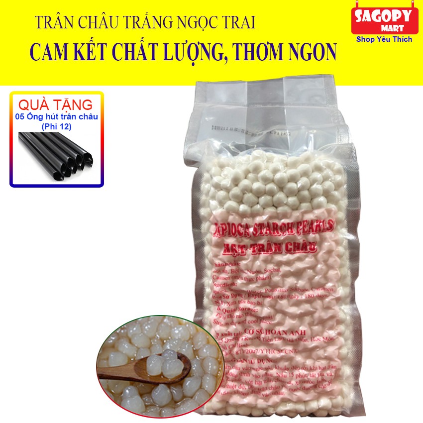 Trân châu Hoàn Anh (1kg) trắng ngọc trai, hoàng kim caramel làm trân châu đường đen ngon hơn Gia Uy Trường Lạc 3q giá rẻ