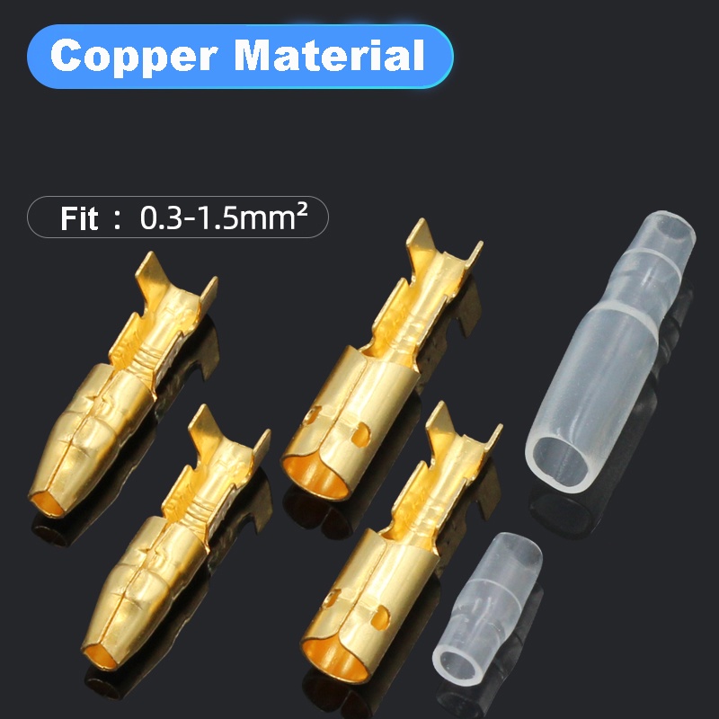 Set 120/ 200/ 400/ 600 đầu nối dây điện CNZG đầu cắm và lỗ cắm 3.5mm có vỏ bọc và hộp đựng