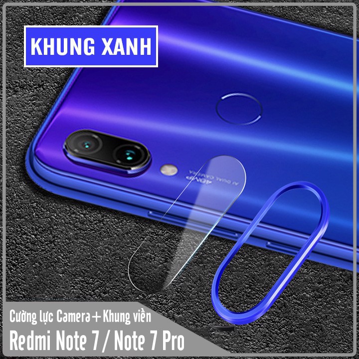 Bộ bảo vệ Camera Xiaomi Redmi Note 7 / Note 7 Pro Cường Lực CAMERA + Khung viền Nhôm CAMERA