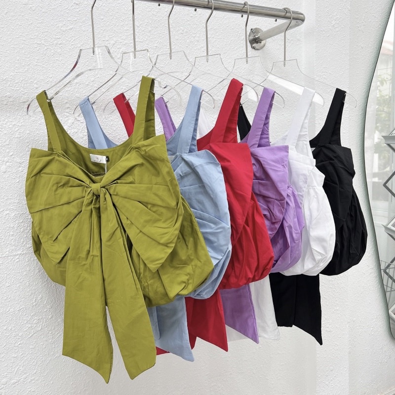 Áo Hai Dây Nơ Bầu Bé