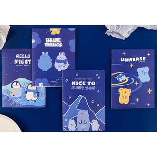 Sổ chiết, sổ lưu trữ washi tape, sticker Sắc Xanh Hoàn Mỹ 40 trang khổ A5 dễ thương