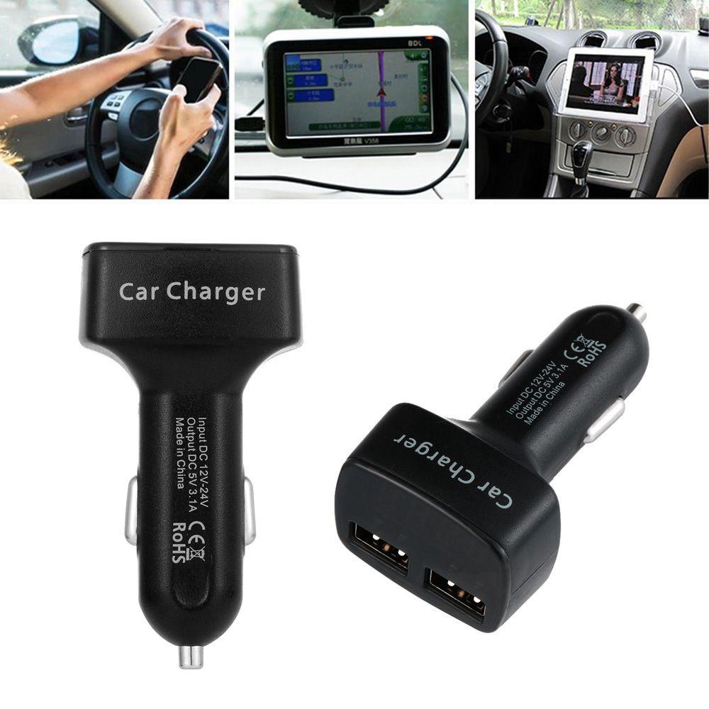 Tẩu Sạc Điện Thoại Trên Ô Tô Hai Cổng USB DC 5V 3.1A
