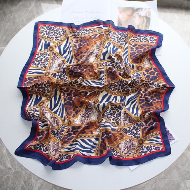 Khăn lụa vuông 70x70 turban quàng cổ,áo khăn yếm bandana thời trang đội đầu - Maben