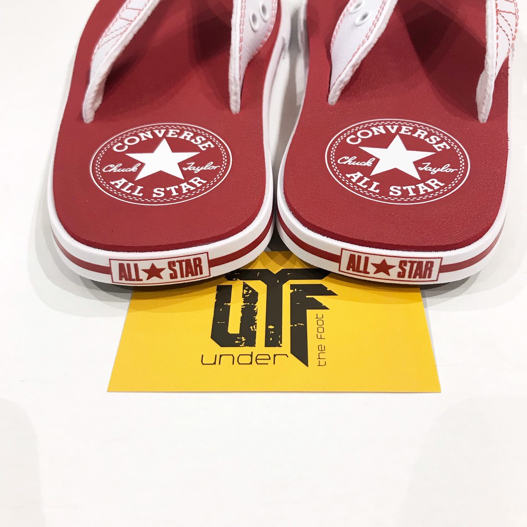 New - Dép Converse đỏ quai trắng