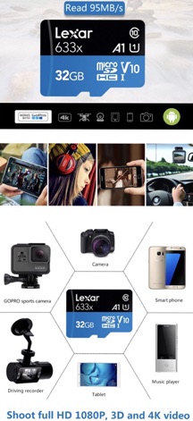 Thẻ Nhớ MicroSD 32GB Lexar 95MB/s - 633x