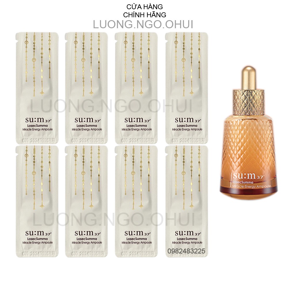 Gói huyết thanh tái tạo collagen, dưỡng trắng và căng bóng da - Sum:37 LosecSumma Miracle Energy Ampoule 1ml.