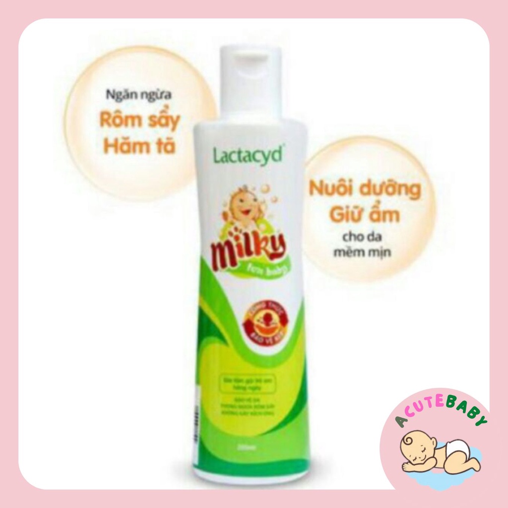 Sữa tắm lactacyd milky 500ml/250ml - VUBABY