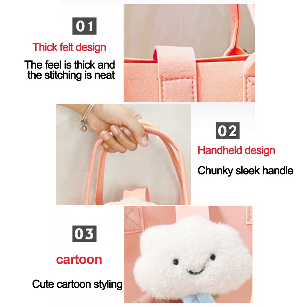 Túi Nỉ Đa Năng In Họa Tiết Hoạt Hình Dễ Thương Cho Bé