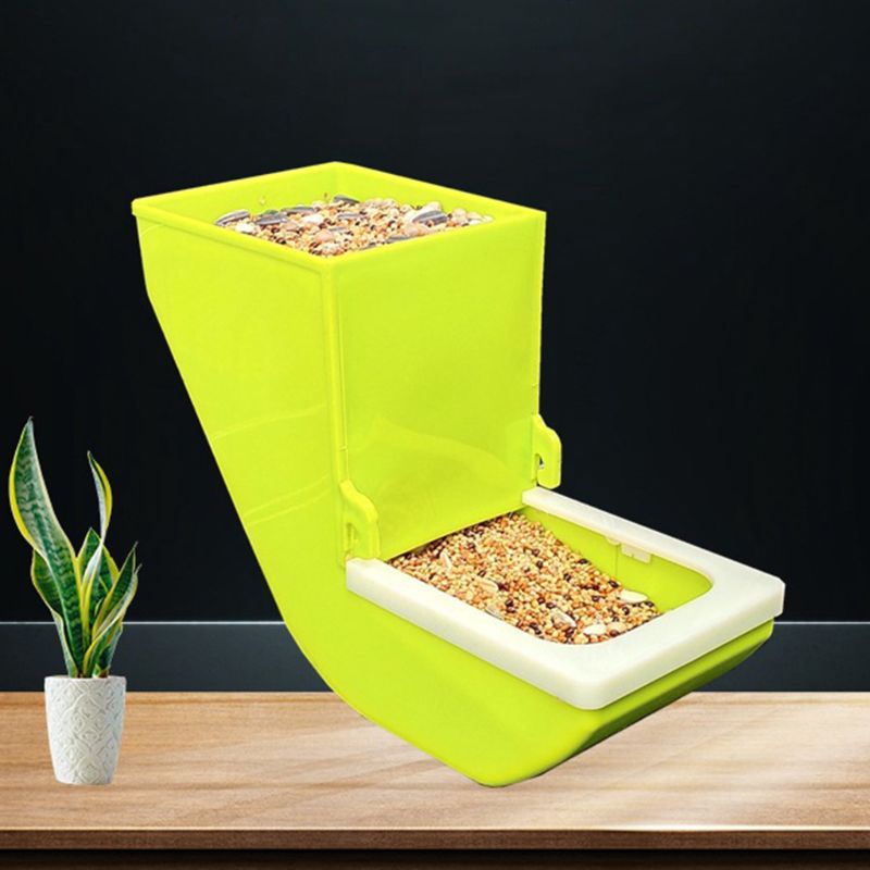 Hộp Đựng Thức Ăn Cho Chim Vẹt Màu Xanh Lá