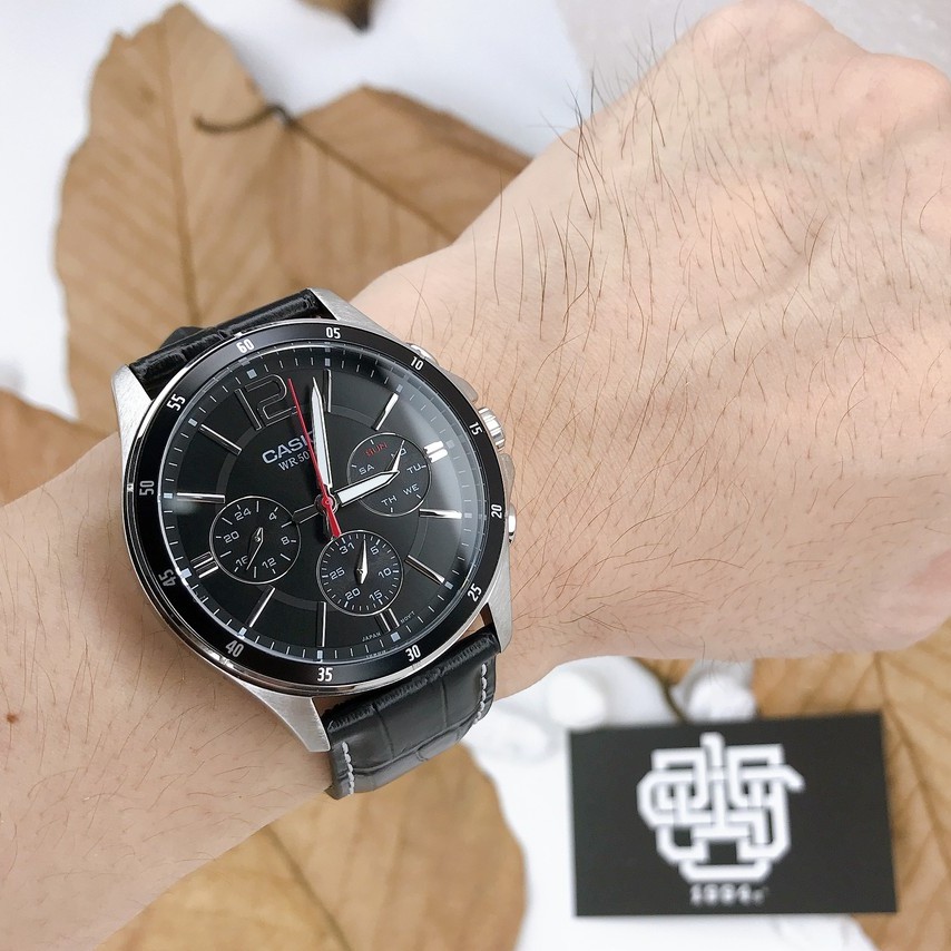 Đồng hồ nam Casio MTP-1374 / MTP-1374L-1A dây da thật chính hãng