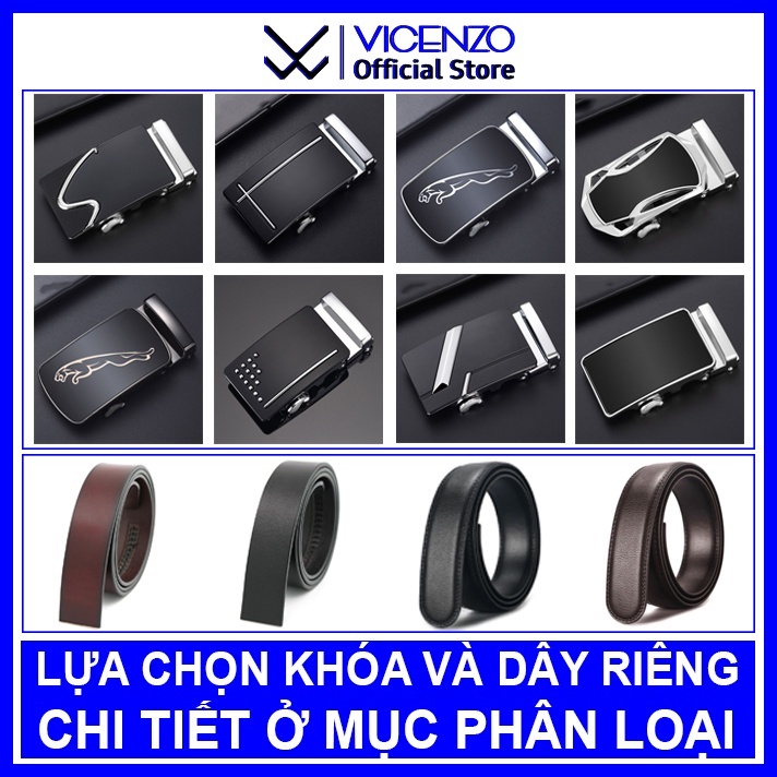 Thắt lưng nam Khóa tự động dây răng cưa KR51/52/53/54/55/56, Dây lưng da nam da xịn cao cấp Dây Nịt cao cấp