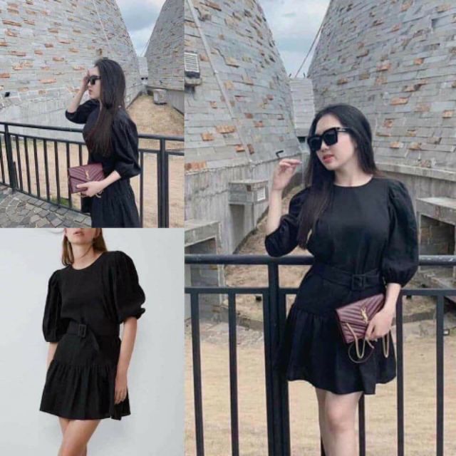 Váy zara tay bồng newtag auth