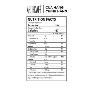 Cà phê hòa tan vị Cappuccino Chuối Archcafé (hộp 12 gói x 20g)