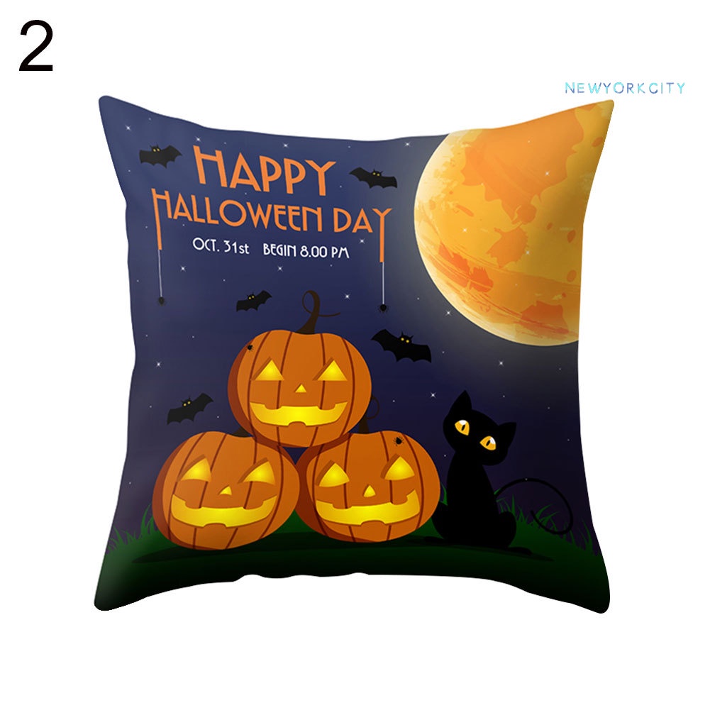 Vỏ Gối Sofa Trang Trí Chủ Đề Halloween