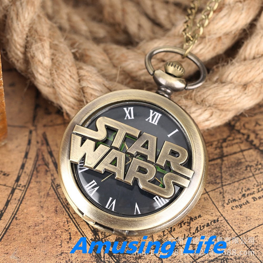 Quartz Pocket Watch Bán Buôn Star Wars Star Wars Retro Rỗng Lớn Đồng Hồ Bỏ Túi Đồng Hồ Thạch Anh Lật Nam Nữ Vòng Cổ Đồng | BigBuy360 - bigbuy360.vn
