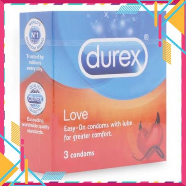 [mai đào]Bao cao Su Durex gân gai hạt nổi ThaiLan  hộp 3 cái -An An