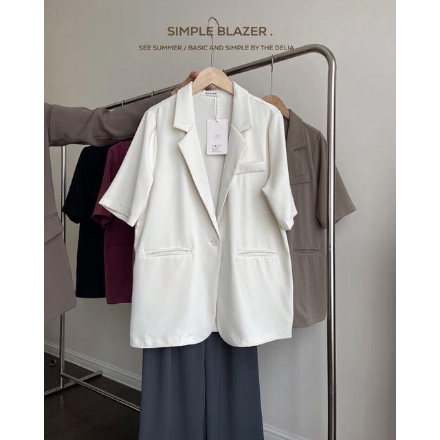 9661 ÁO BLAZER CỘC TAY 2 TÚI BÊN | BigBuy360 - bigbuy360.vn