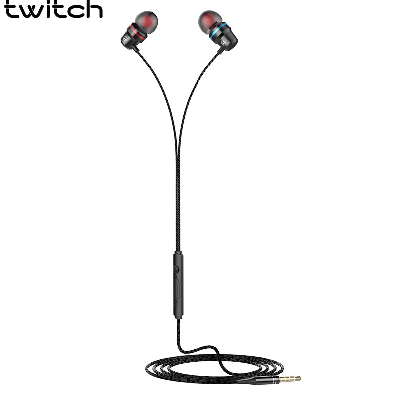 Tai nghe nhét tai TWITCH bằng kim loại jack cắm 3.5mm/type C phổ biến tiện dụng