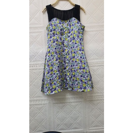 đầm xanh cổ đen - 5500
