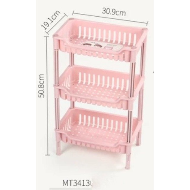 Kệ nhựa chữ nhật 2 tầng, 3 tầng (MT3412-MT3423). Kệ đựng đồ dùng tiện lợi