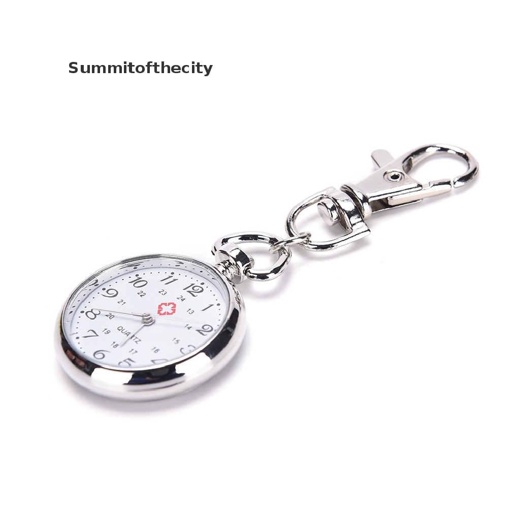 Móc khóa đồng hồ bỏ túi bằng thép không gỉ Summitofthecity xinh xắn