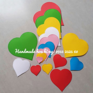 Set 25-30-35-40-45-60  trái tim XỐP, 9 size– Đồ trang trí phòng – Phụ kiện trang trí nhà, mầm non