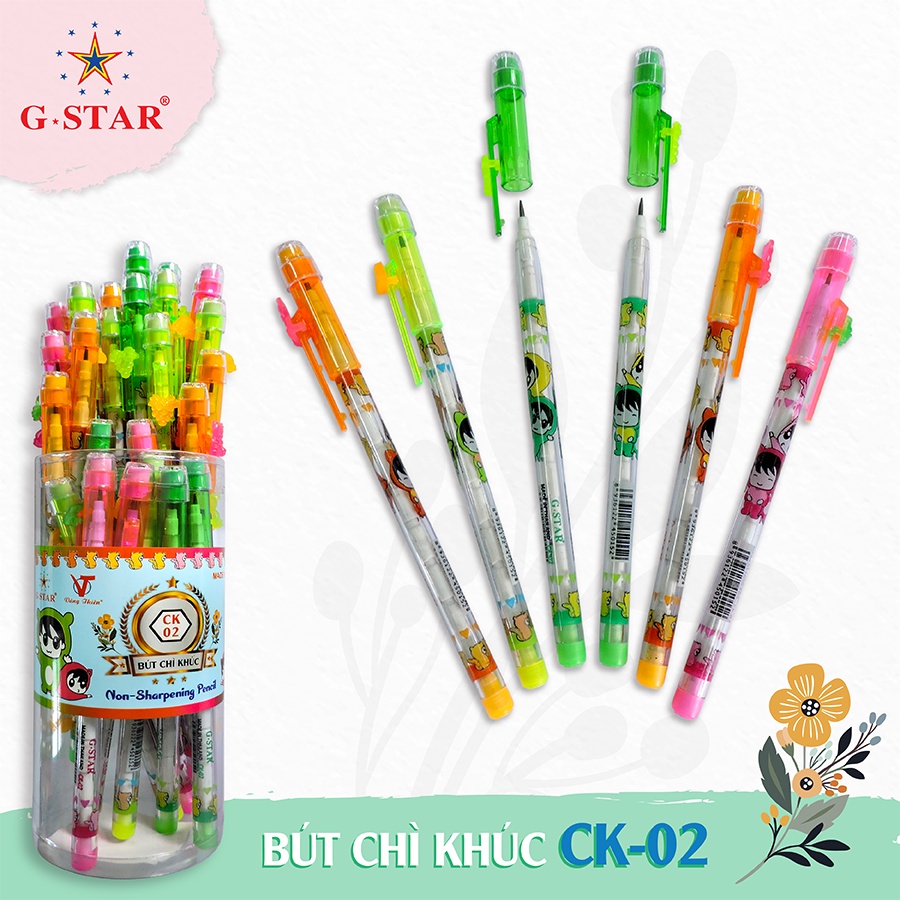 Hộp 20 cây chì khúc neon G-star CK2 màu sắc sinh động bắt mắt